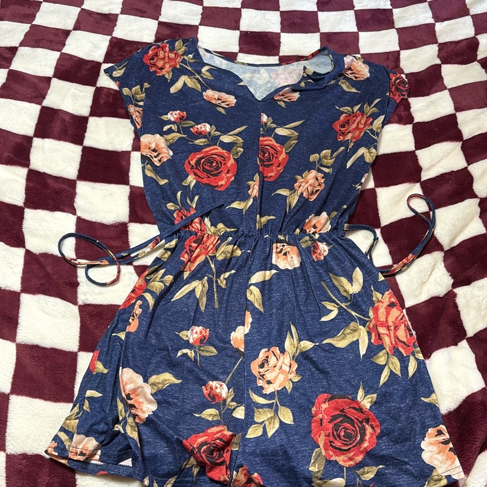 Soft flower romper